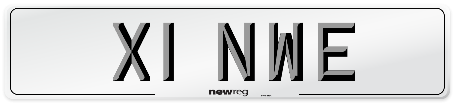 X1 NWE Number Plate from New Reg
